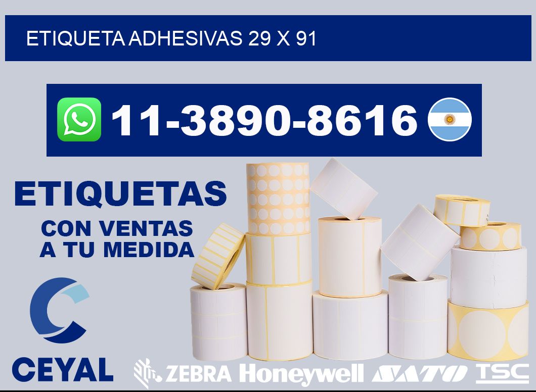 etiqueta adhesivas 29 x 91