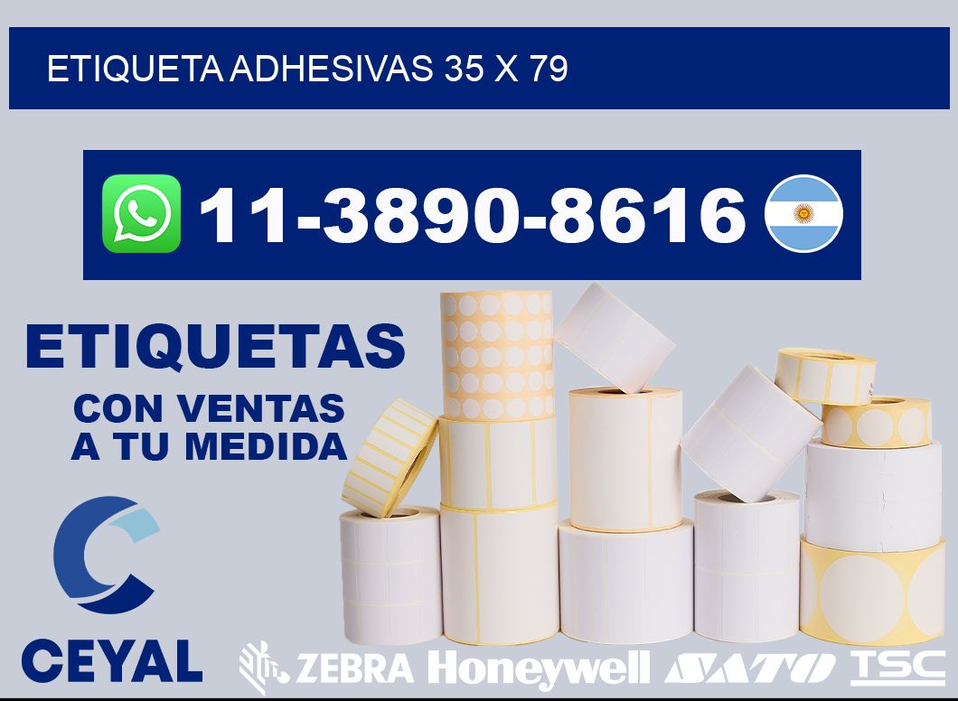 etiqueta adhesivas 35 x 79