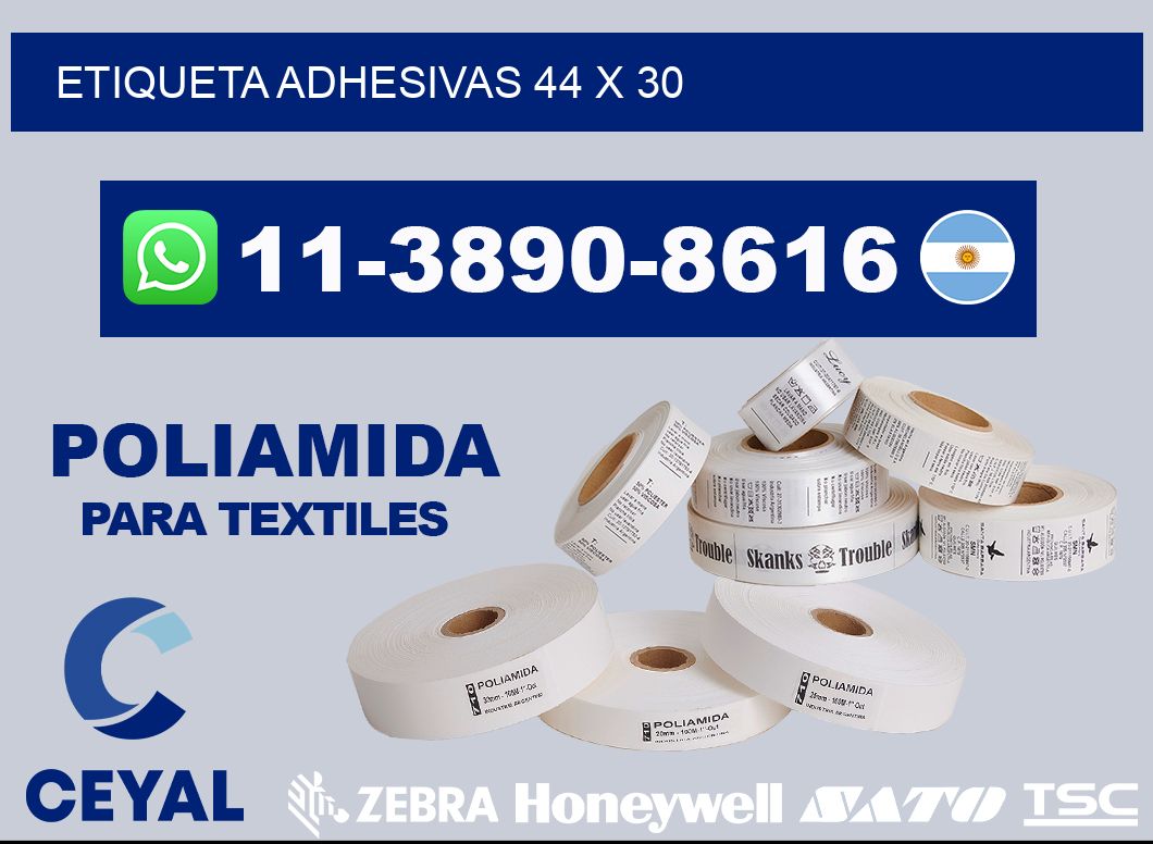 etiqueta adhesivas 44 x 30