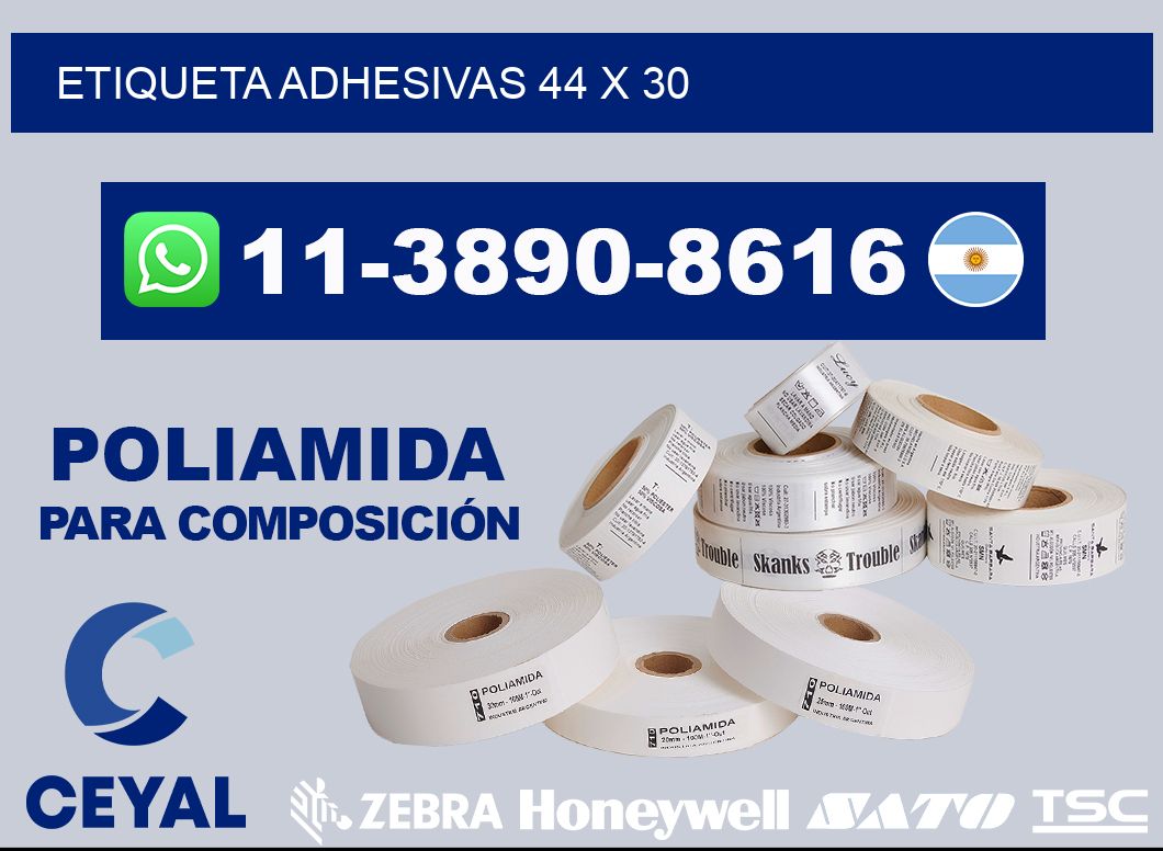 etiqueta adhesivas 44 x 30