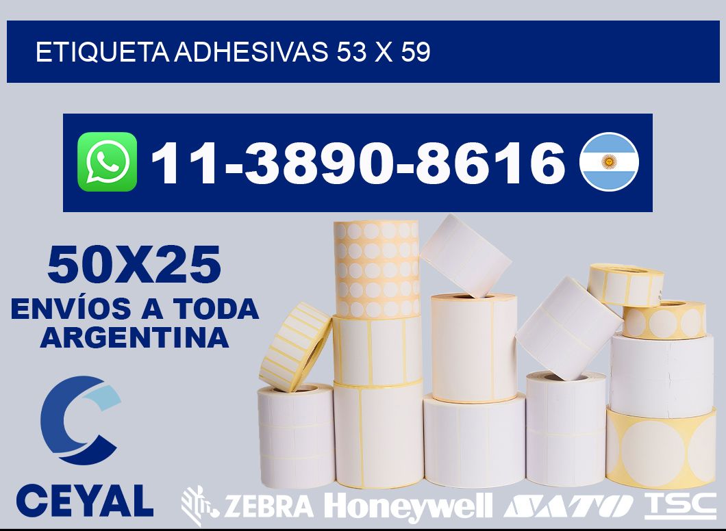 etiqueta adhesivas 53 x 59
