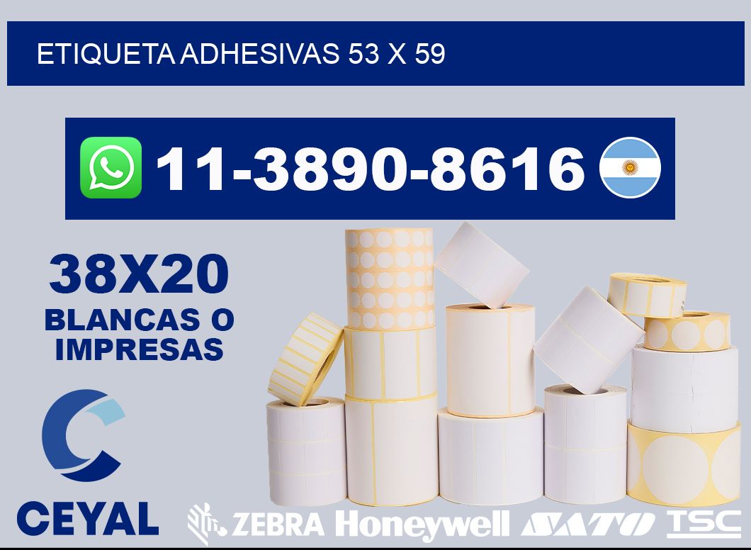etiqueta adhesivas 53 x 59
