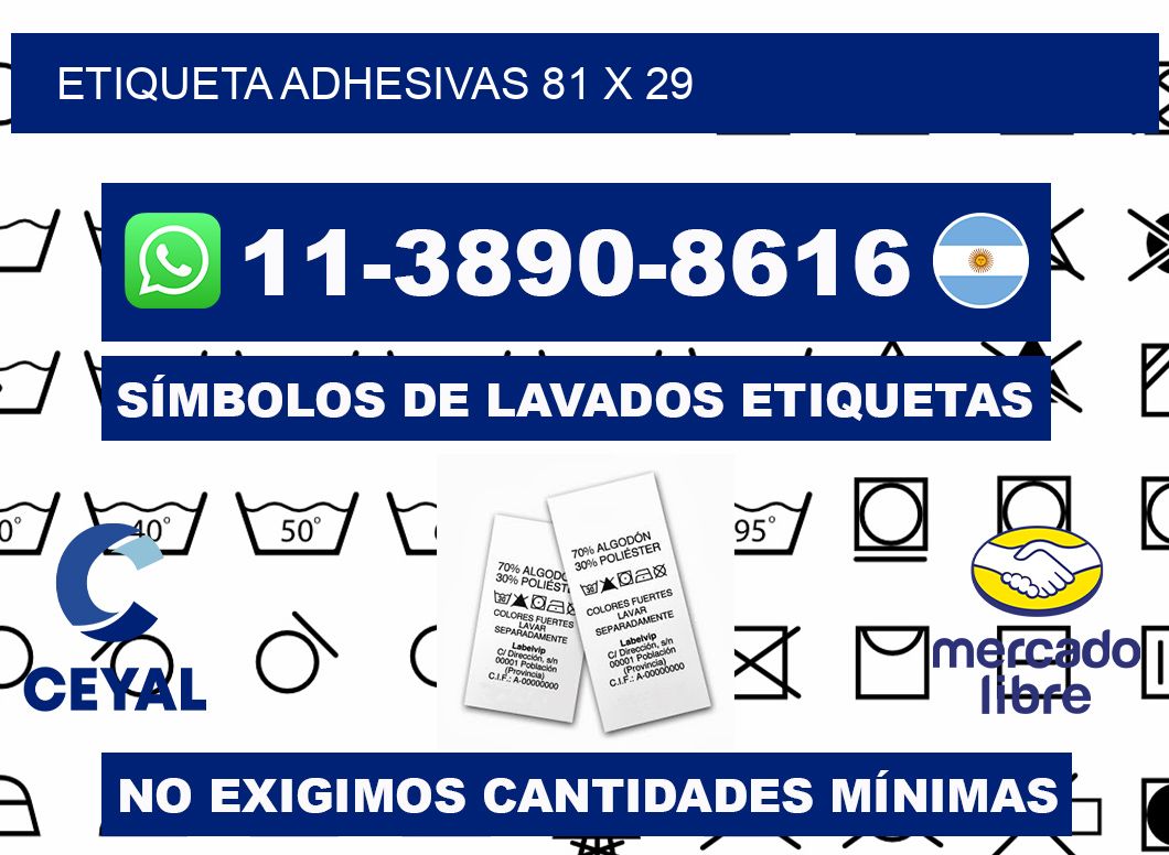 etiqueta adhesivas 81 x 29