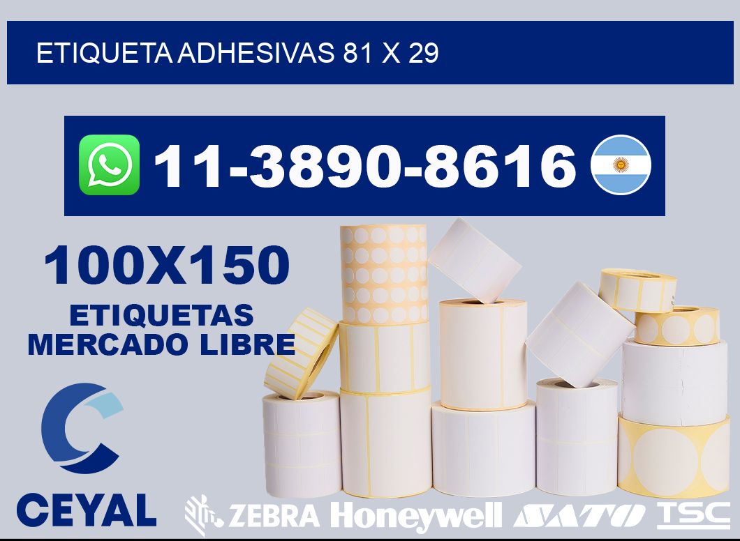 etiqueta adhesivas 81 x 29