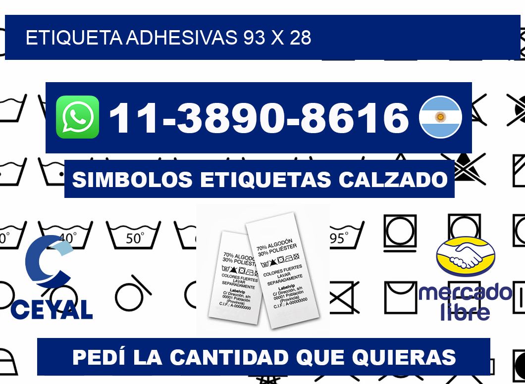 etiqueta adhesivas 93 x 28