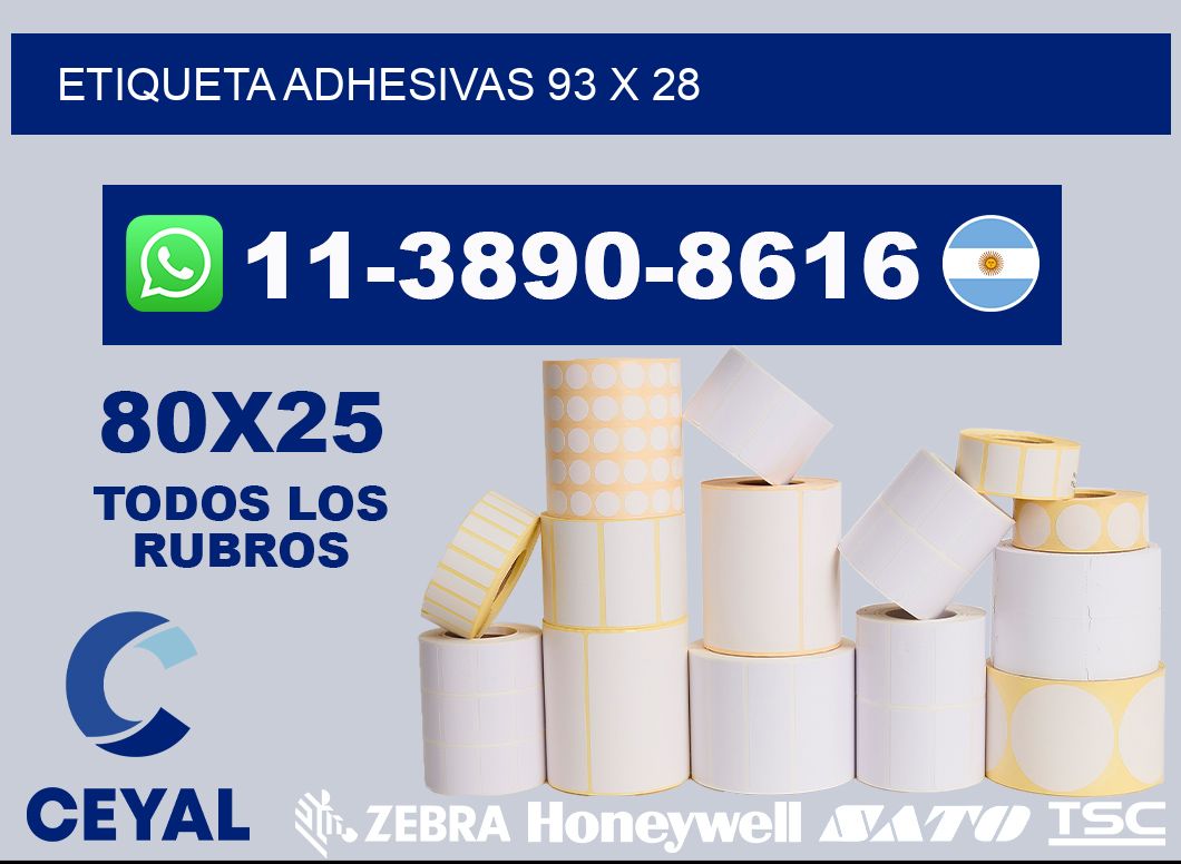 etiqueta adhesivas 93 x 28