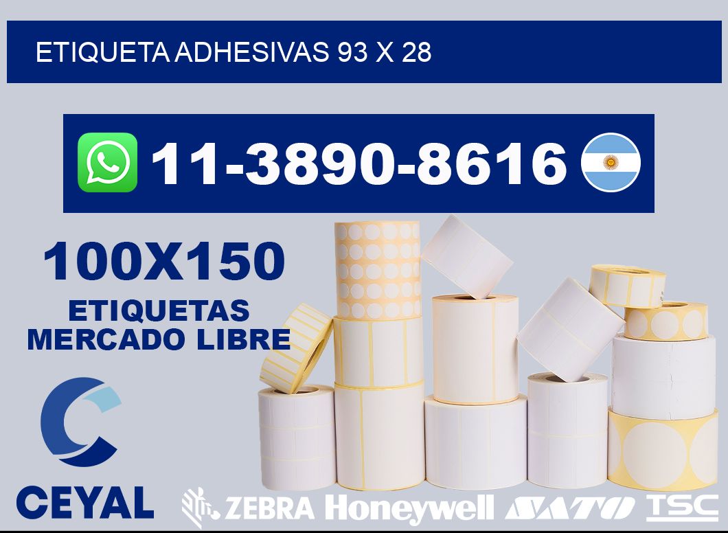 etiqueta adhesivas 93 x 28