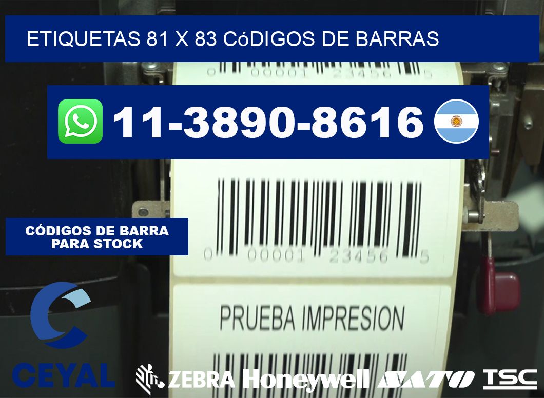 etiquetas 81 x 83 códigos de barras
