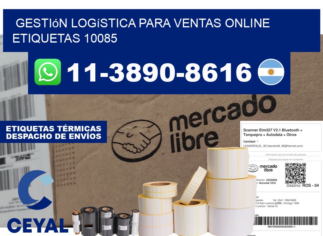 Gestión logística para ventas online etiquetas 10085