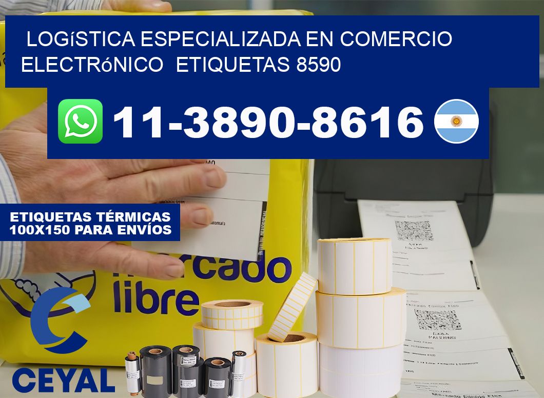 Logística especializada en comercio electrónico  etiquetas 8590