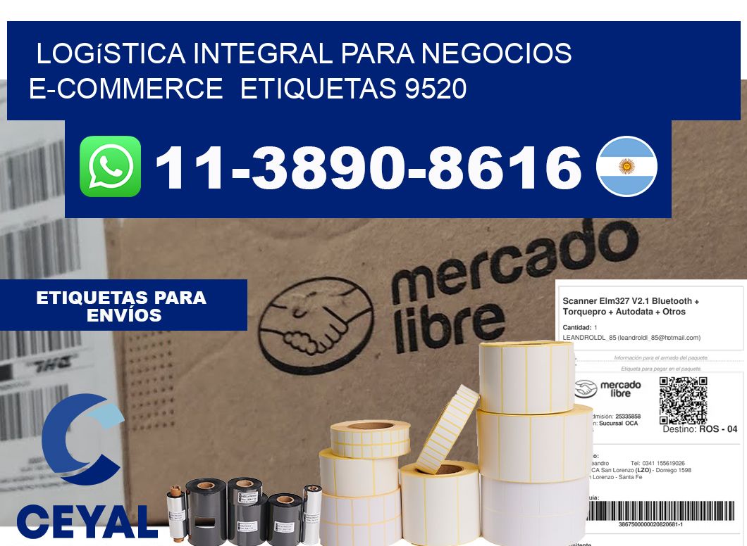 Logística integral para negocios e-commerce  etiquetas 9520