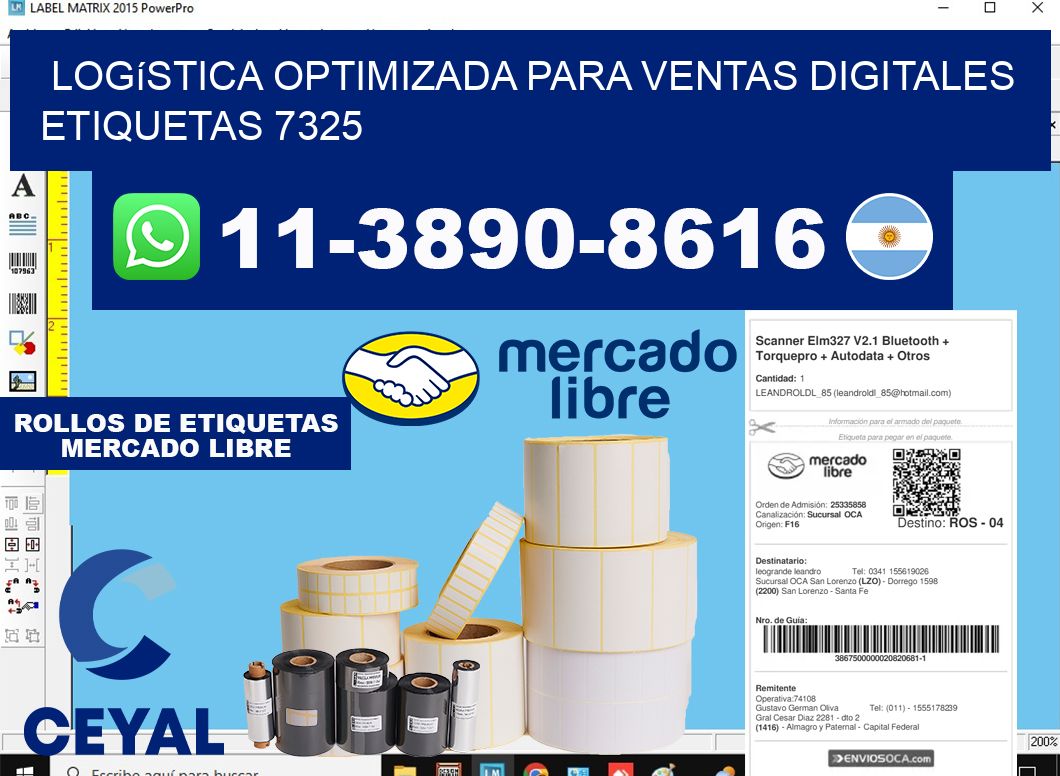 Logística optimizada para ventas digitales  etiquetas 7325