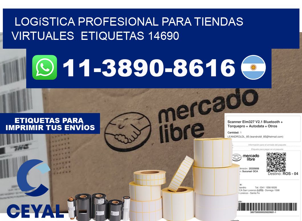 Logística profesional para tiendas virtuales  etiquetas 14690