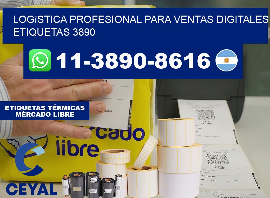 Logística profesional para ventas digitales  etiquetas 3890