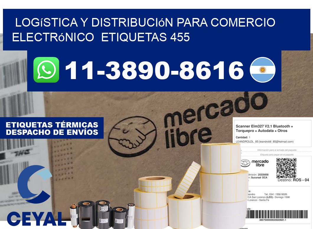 Logística y distribución para comercio electrónico  etiquetas 455