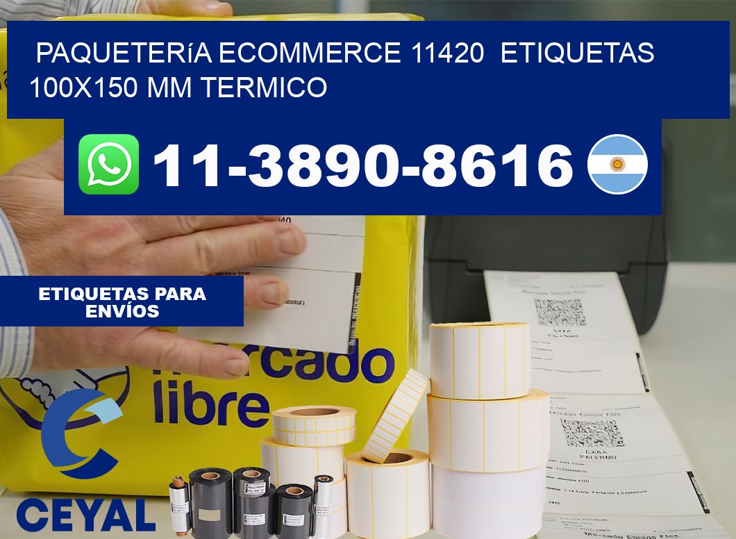 Paquetería eCommerce 11420  etiquetas 100×150 mm termico