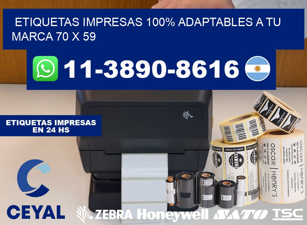 etiquetas impresas 100% adaptables a tu marca 70 x 59