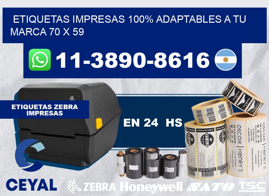 etiquetas impresas 100% adaptables a tu marca 70 x 59