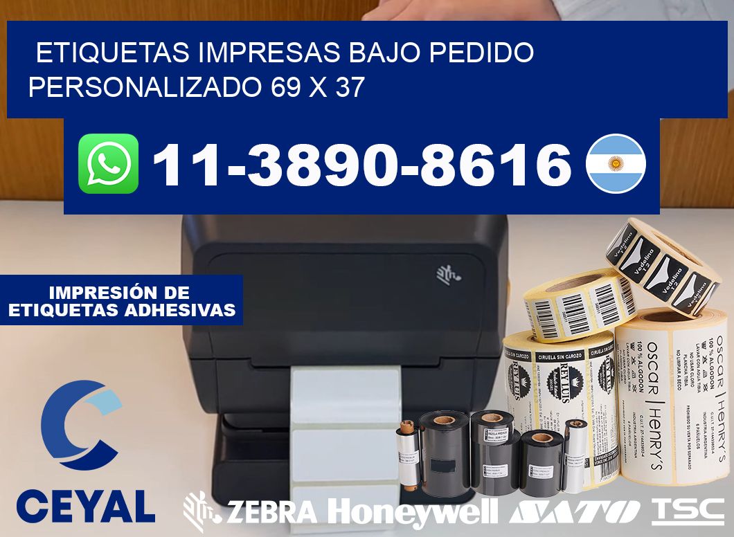 etiquetas impresas bajo pedido personalizado 69 x 37