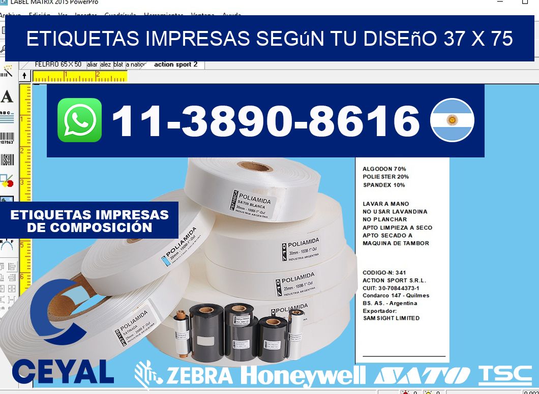 etiquetas impresas según tu diseño 37 x 75