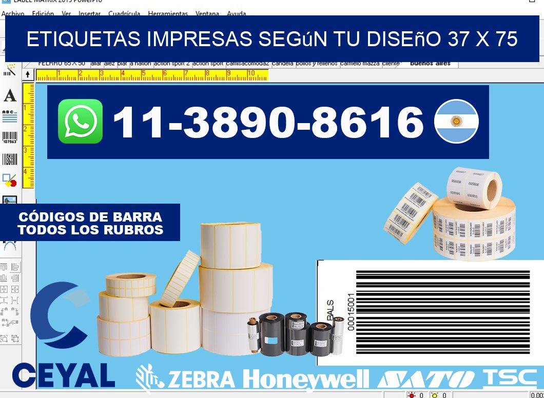 etiquetas impresas según tu diseño 37 x 75