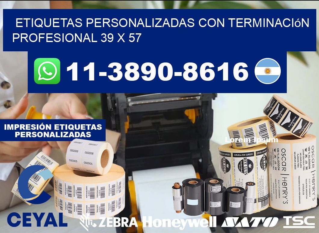 etiquetas personalizadas con terminación profesional 39 x 57