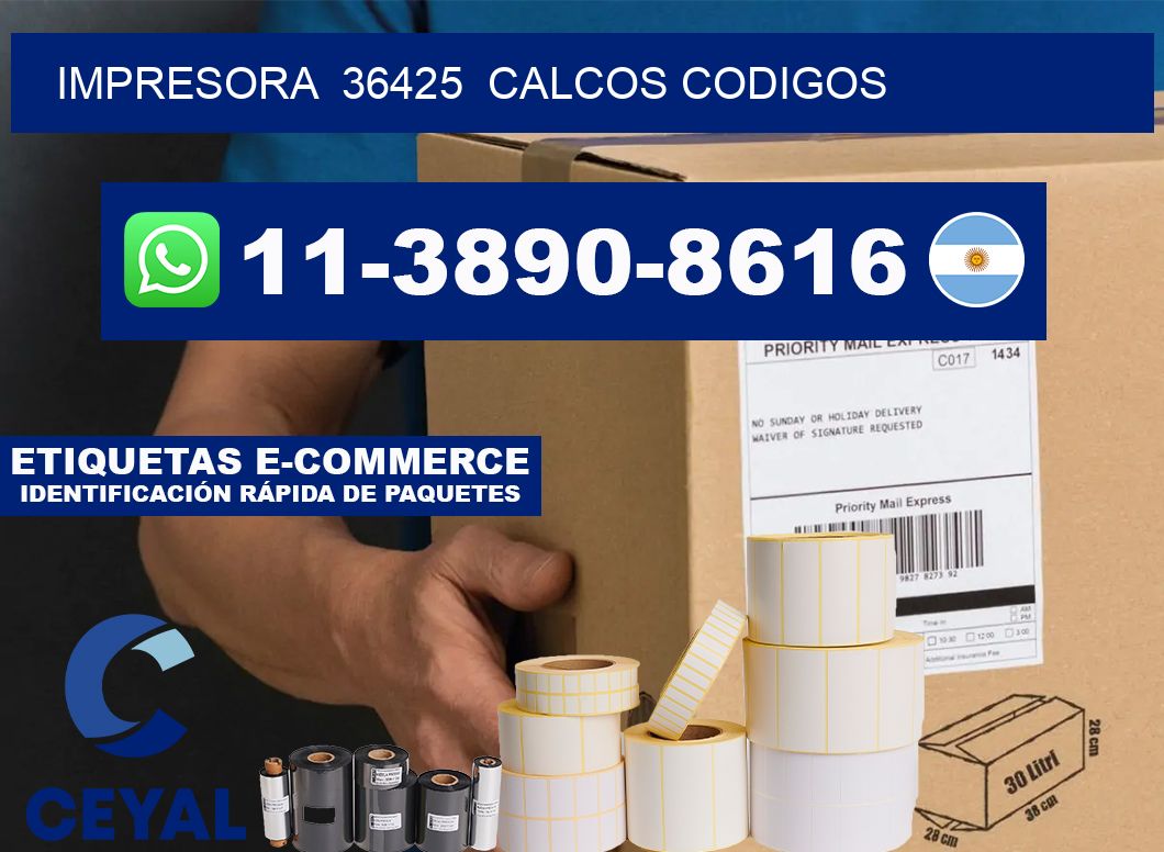 impresora 36425 calcos codigos