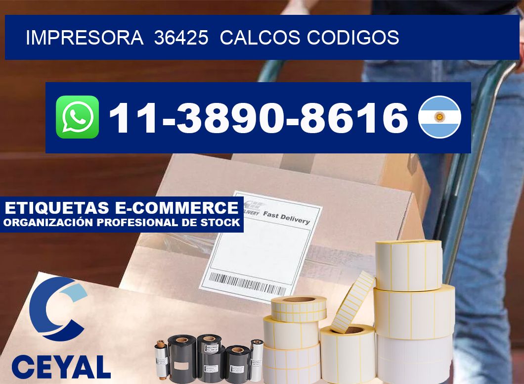 impresora  36425  calcos codigos