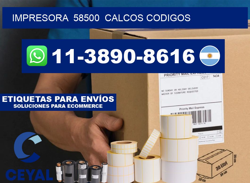 impresora 58500 calcos codigos