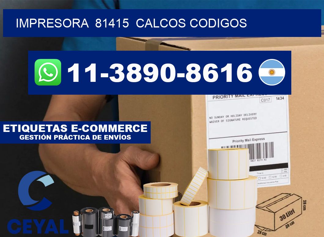 impresora 81415 calcos codigos