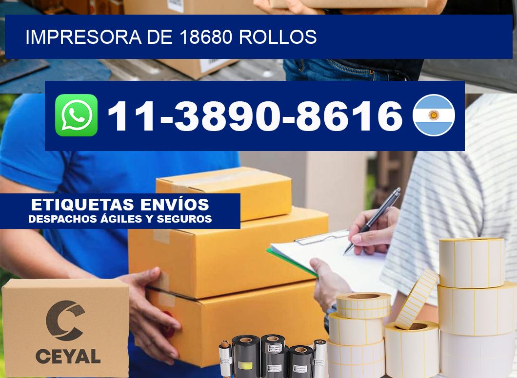 impresora de 18680 rollos