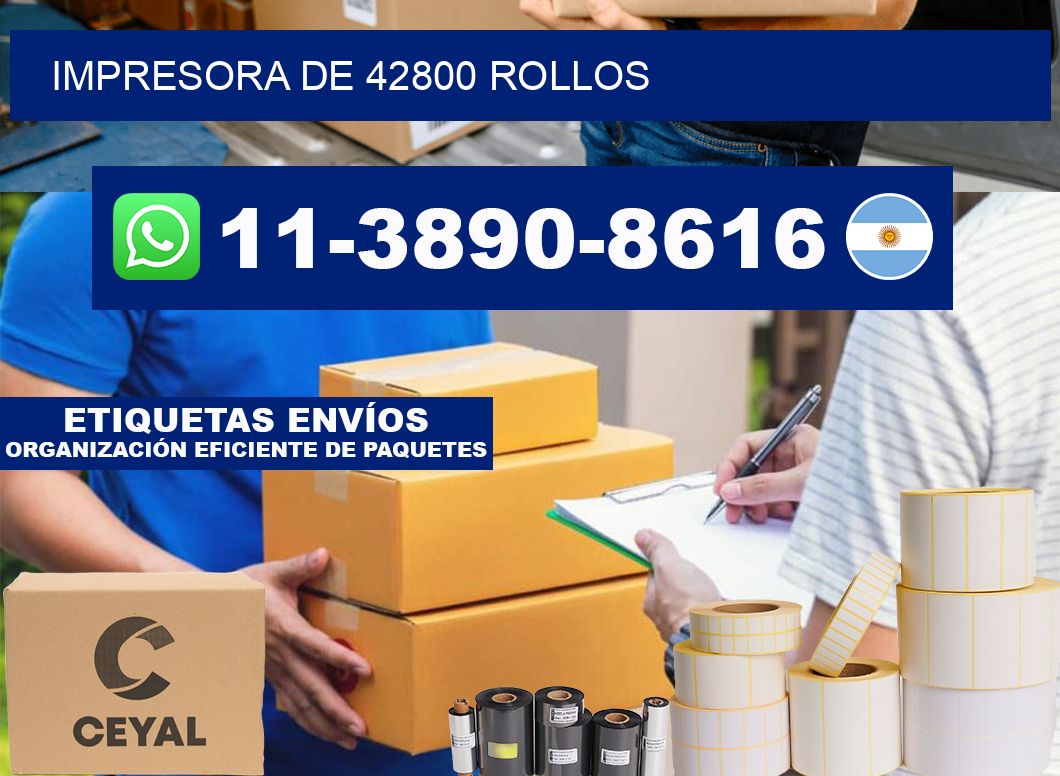 impresora de 42800 rollos