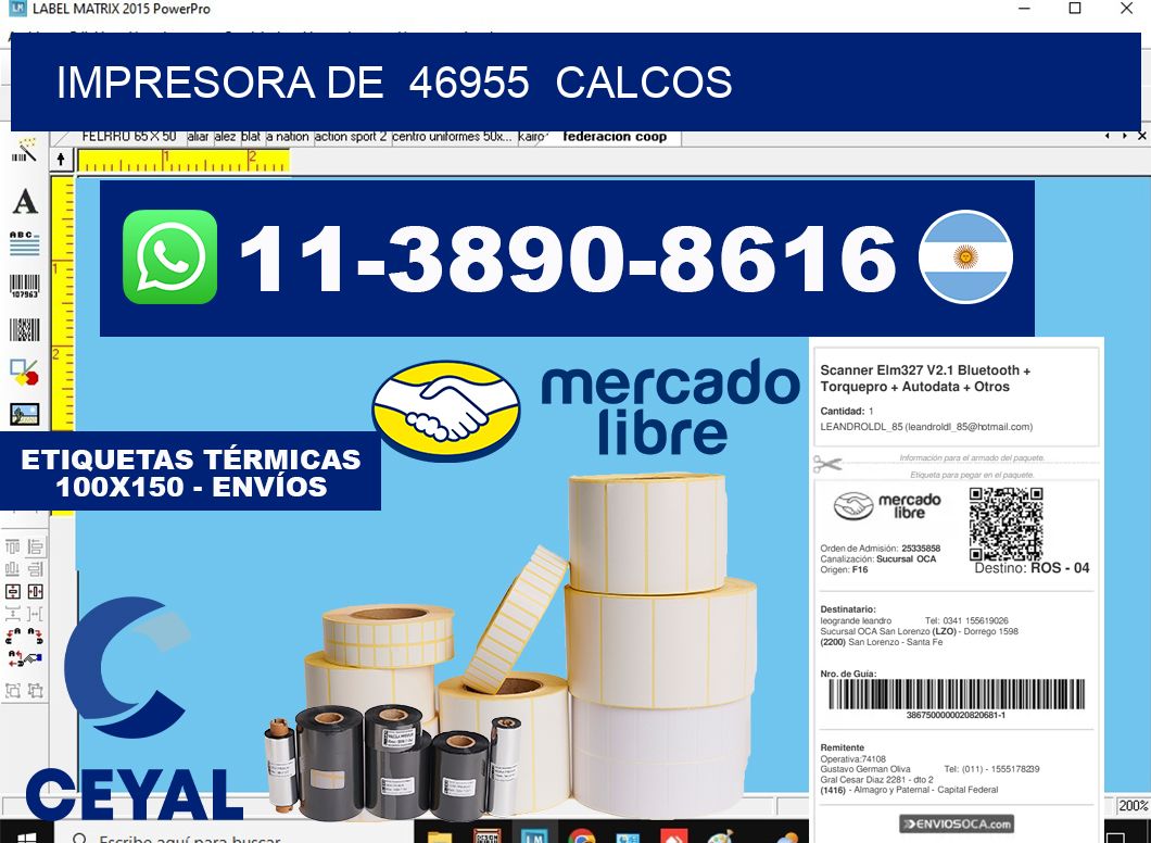 impresora de 46955 calcos