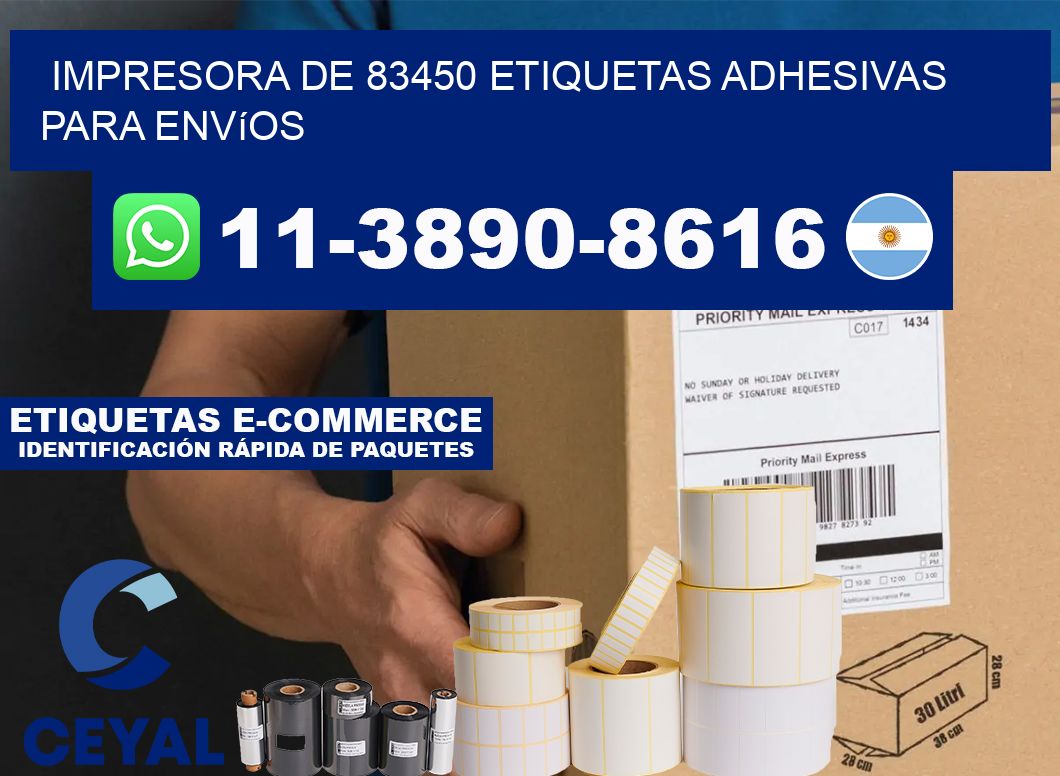 impresora de 83450 etiquetas adhesivas para envíos
