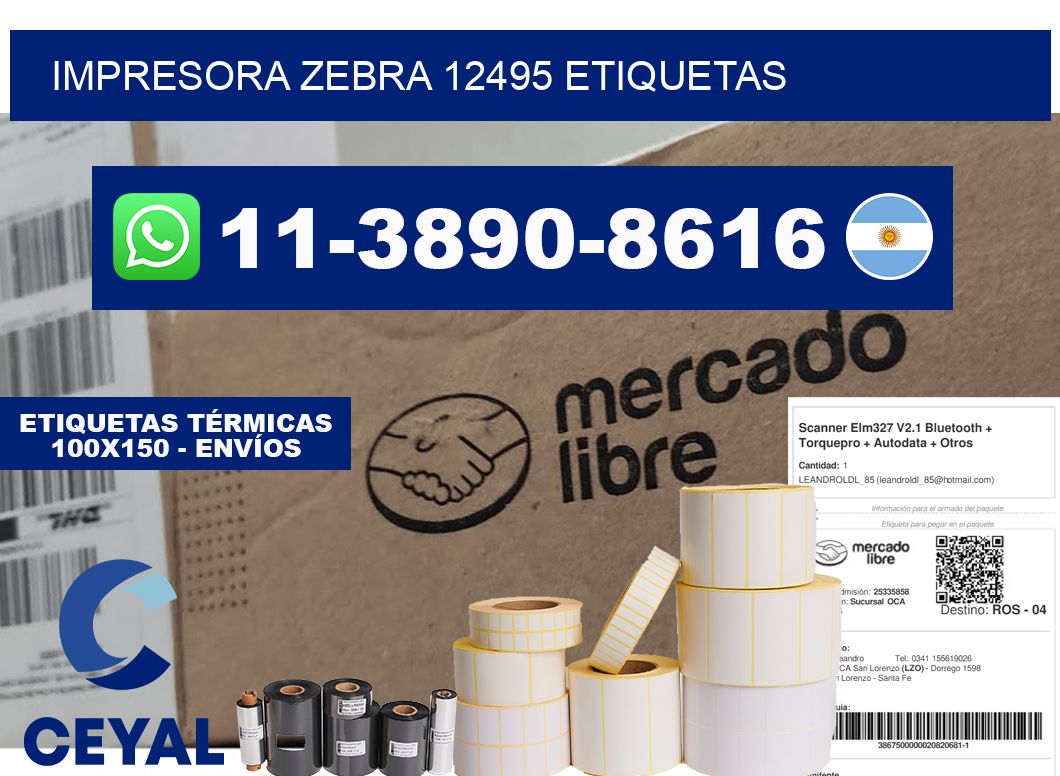 impresora zebra 12495 etiquetas