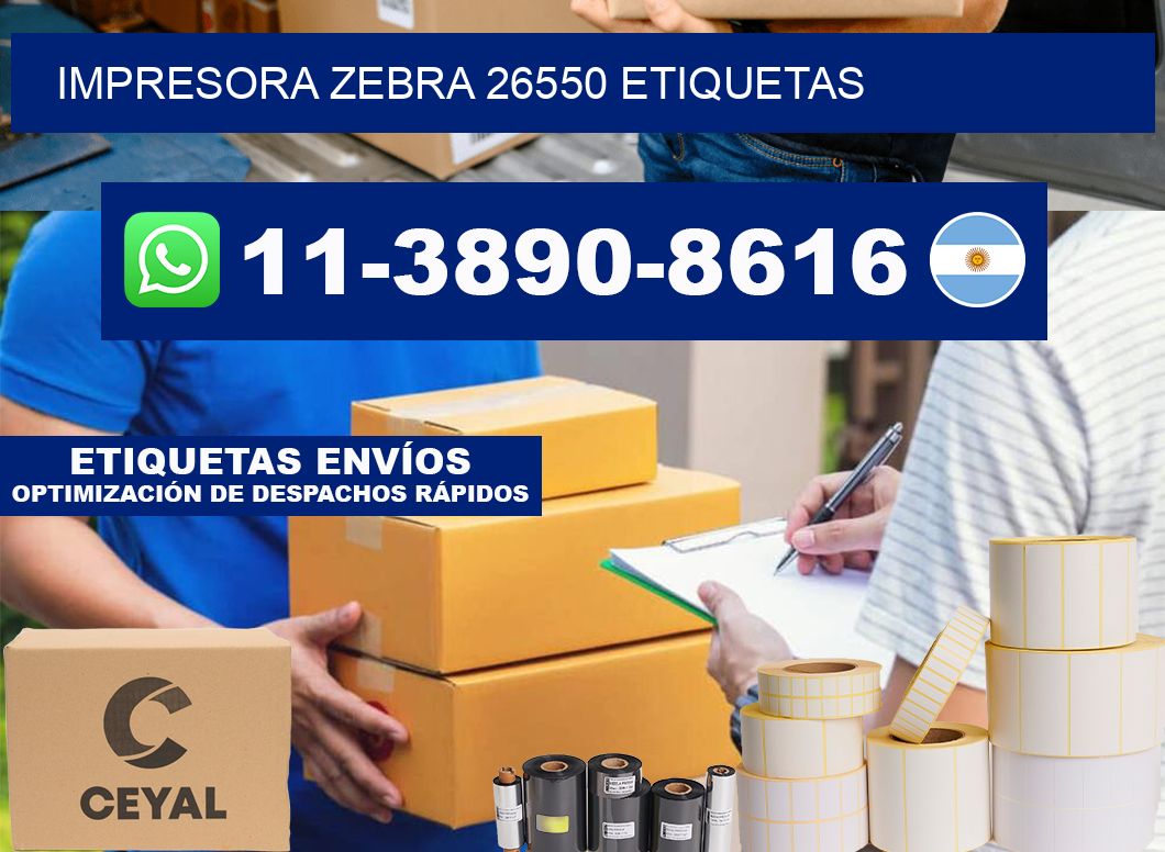 impresora zebra 26550 etiquetas