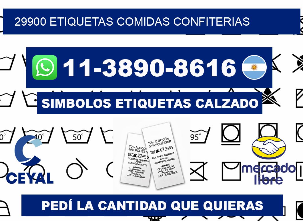 29900 etiquetas comidas confiterias