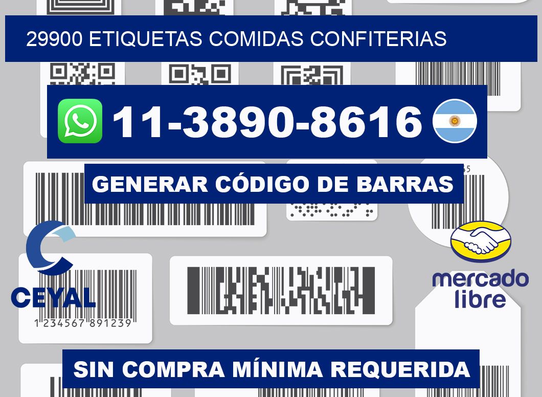 29900 etiquetas comidas confiterias