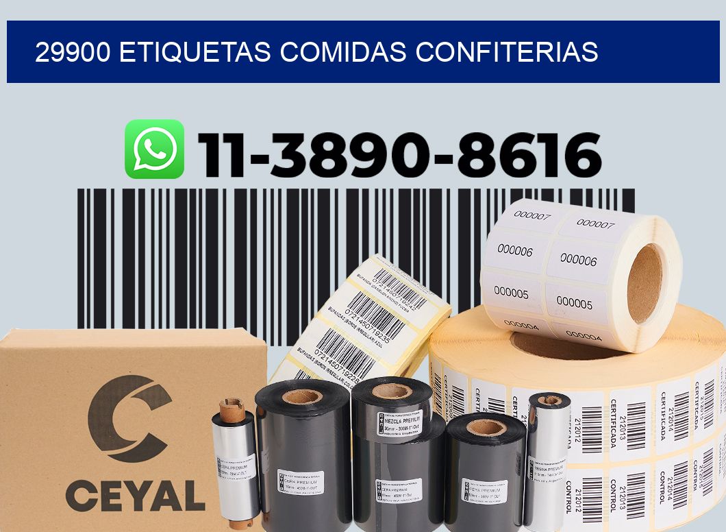 29900 etiquetas comidas confiterias