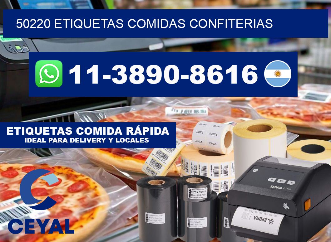 50220 etiquetas comidas confiterias