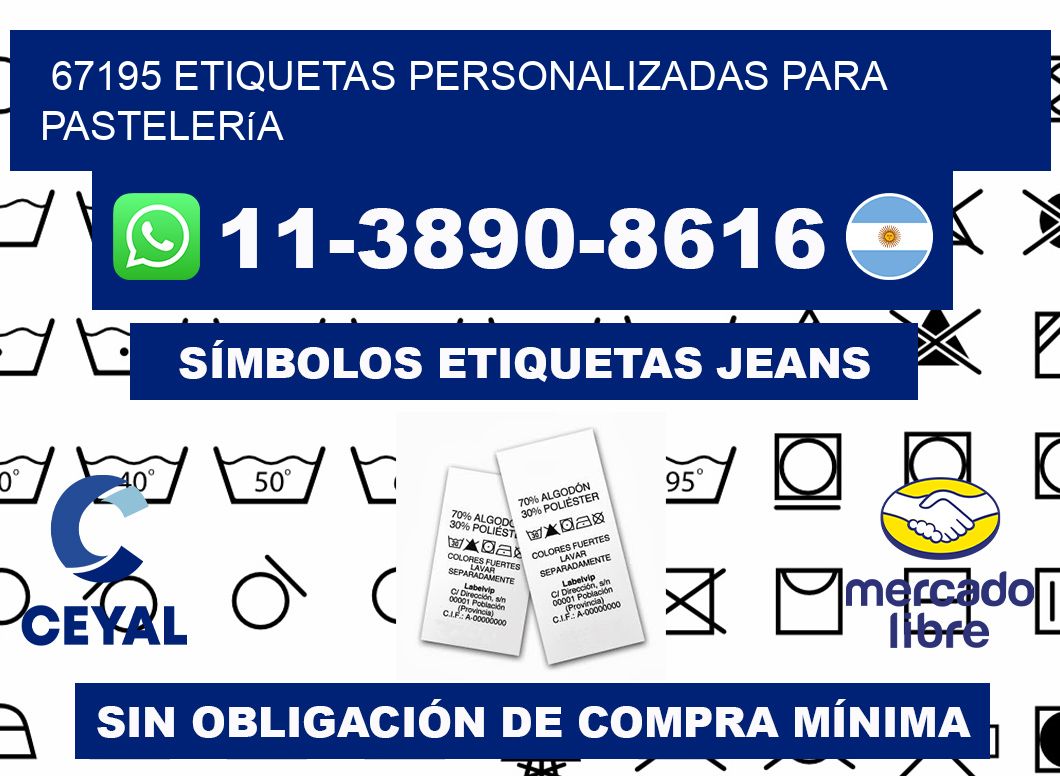 67195 etiquetas personalizadas para pastelería