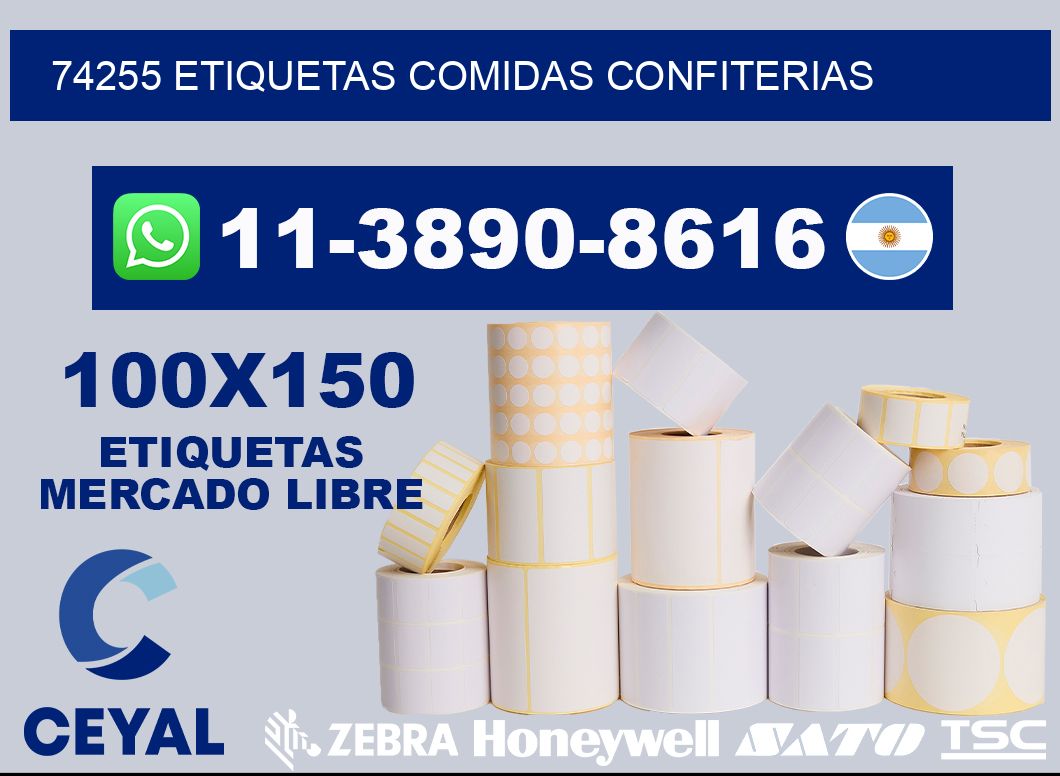 74255 etiquetas comidas confiterias