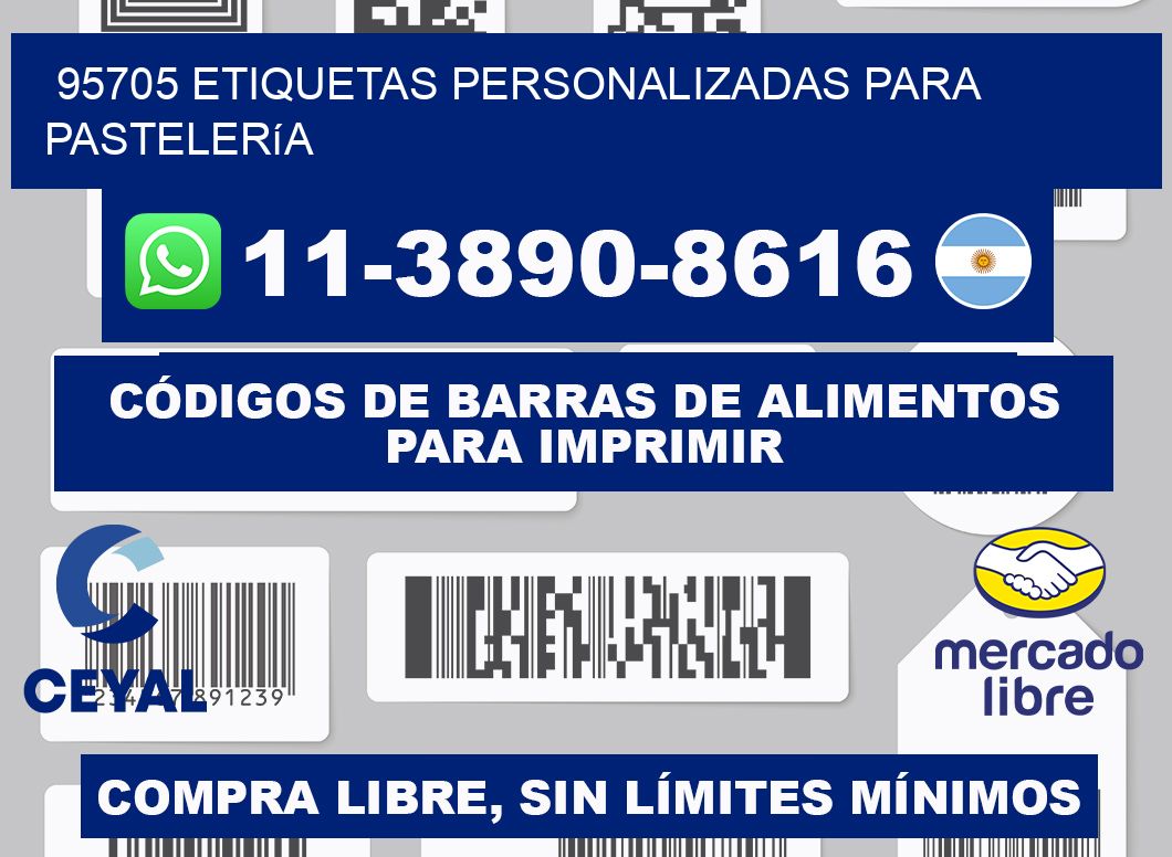 95705 etiquetas personalizadas para pastelería