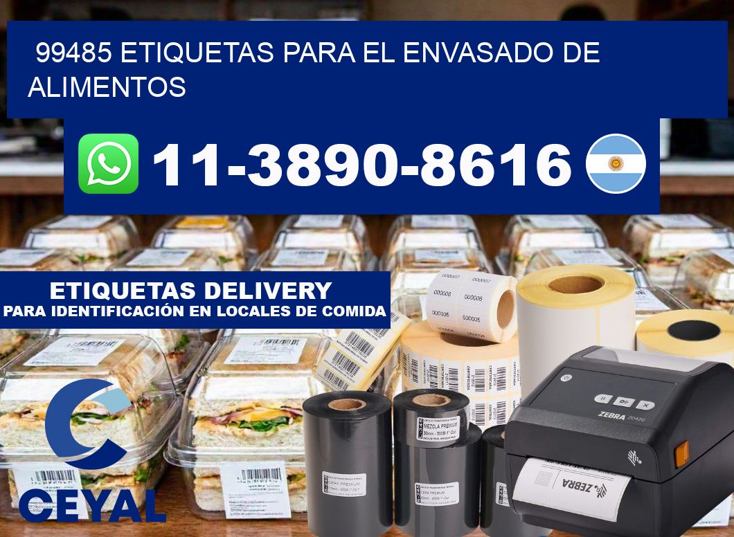 99485 etiquetas para el envasado de alimentos
