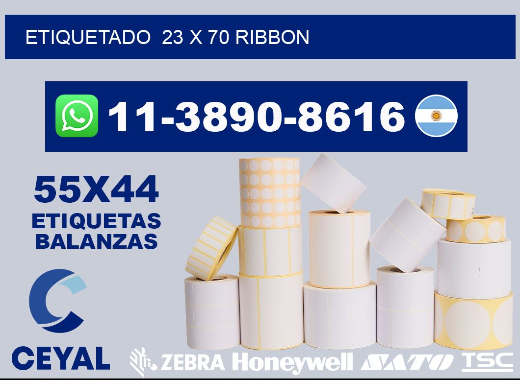 Etiquetado  23 x 70 ribbon