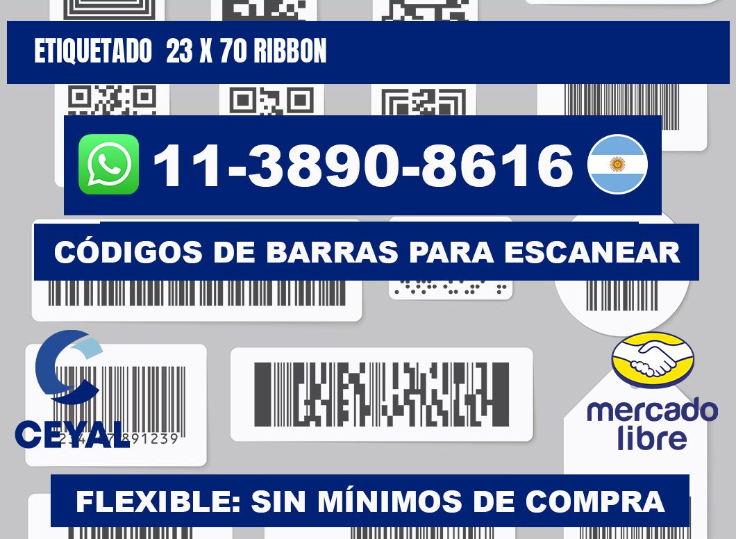 Etiquetado  23 x 70 ribbon