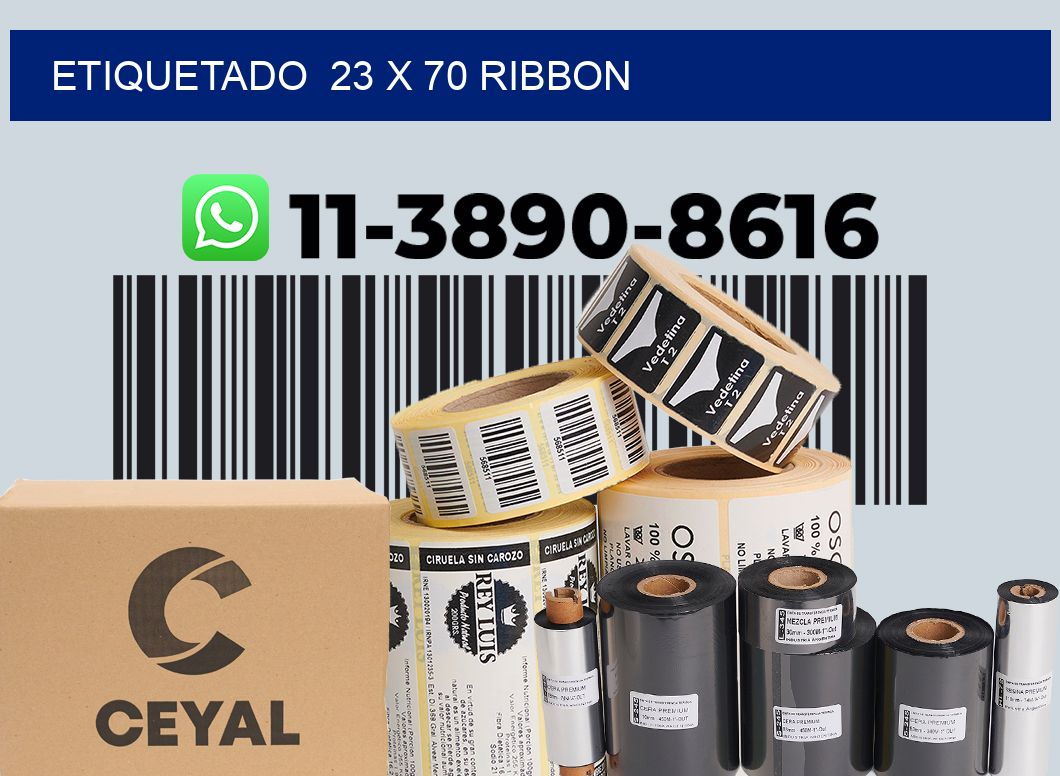 Etiquetado  23 x 70 ribbon