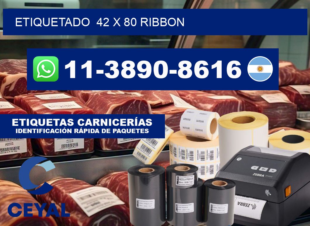 Etiquetado  42 x 80 ribbon