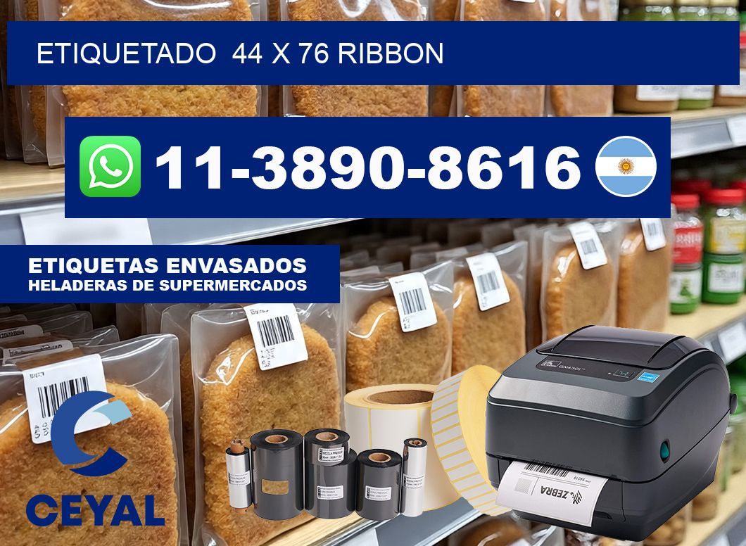 Etiquetado  44 x 76 ribbon
