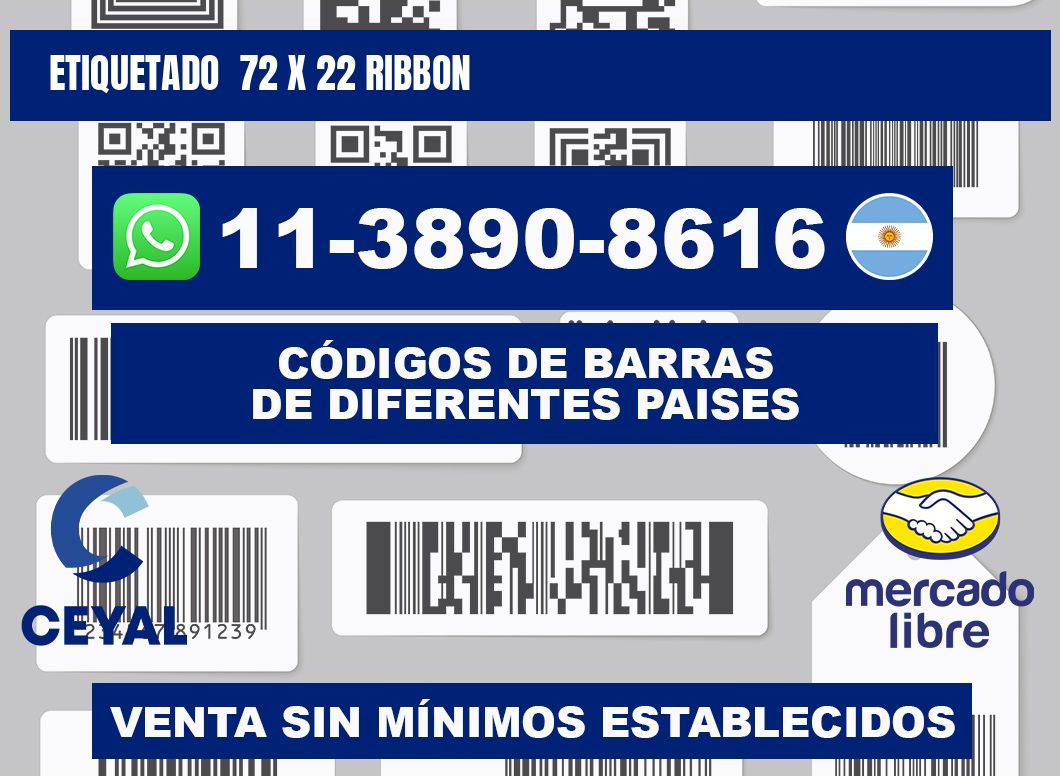 Etiquetado  72 x 22 ribbon